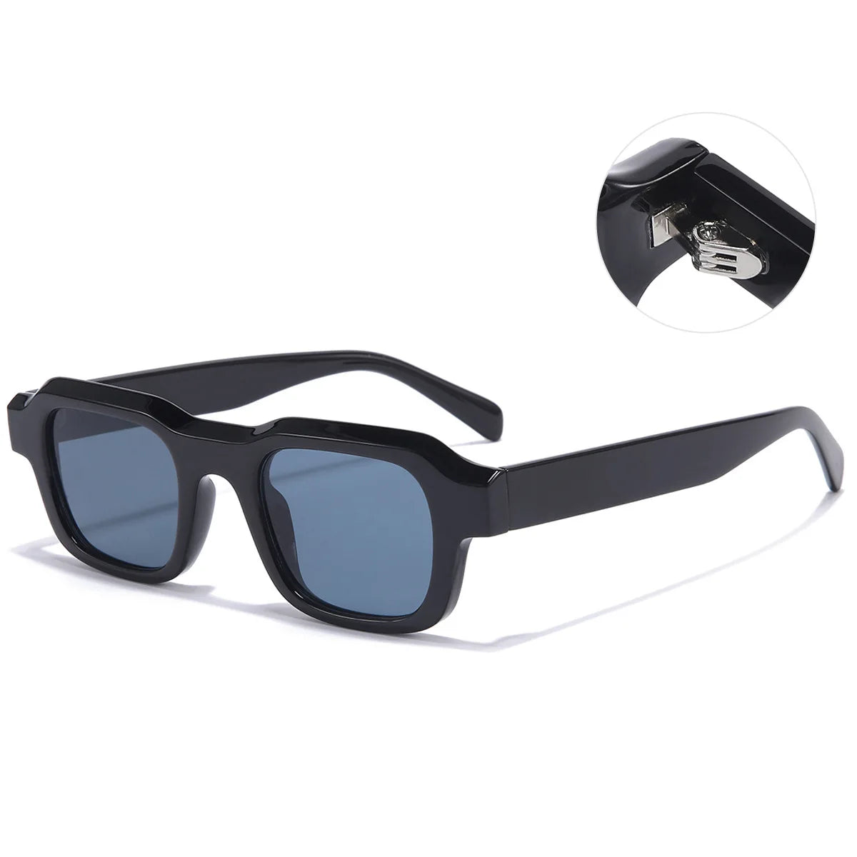 Wholesale Factory Light Weight Comfortable Sunglasses UV400 Protection Rectangle Frame Retro Summer Women Men Fashion 2 3 Hinge