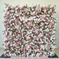 New Arrival Wholesale Artificial Flower Wall Panel Roll up Flower Wall Backdrop Fabric Flower Wall for Wedding Decoration