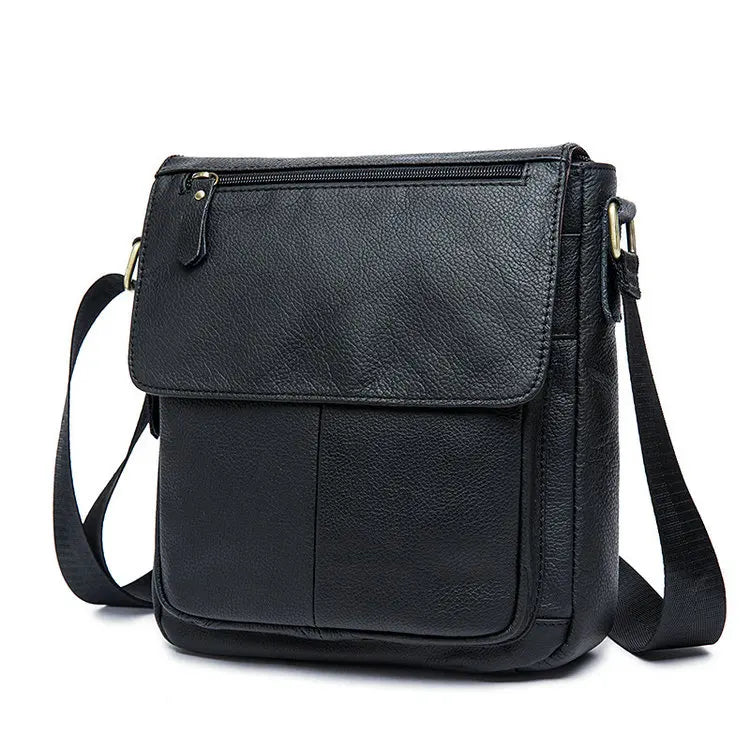 Man Tote Custom Logo Genuine Leather Mobile Phone Side Chest Sling Crossbody Luggage Travel Shoulder Messenger Bag for Men Women