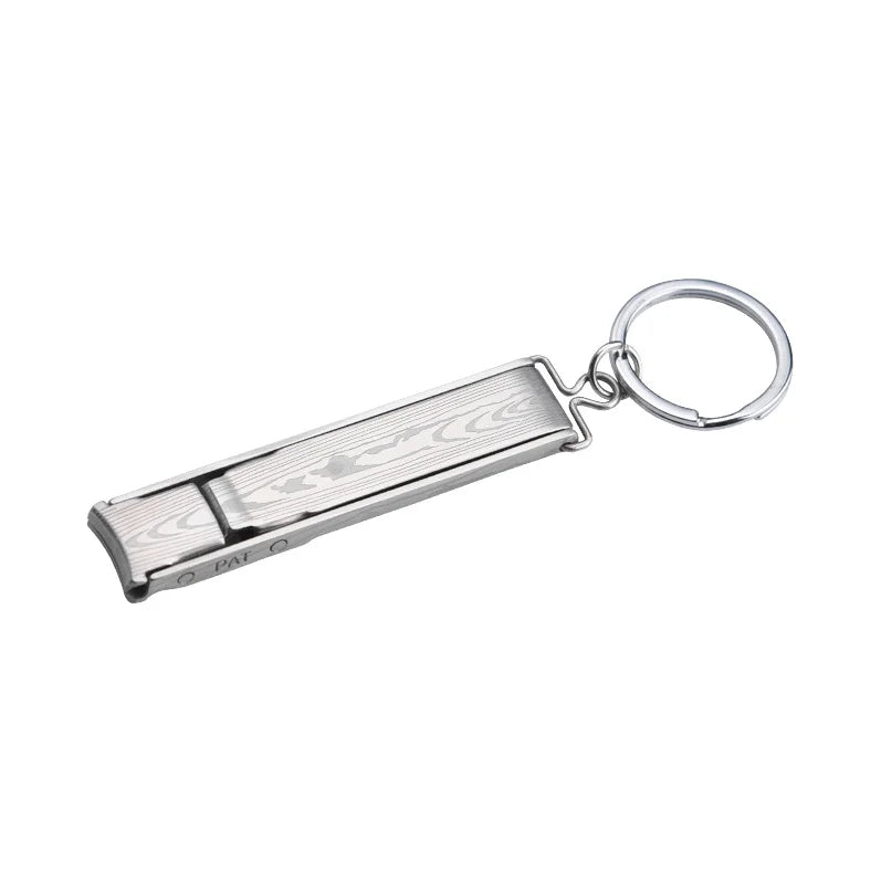 Wholesale Thin Stainless Steel Nail Clippers Folding Toenail Nail Cutter With Wide Edge Nail Trimmer Tools