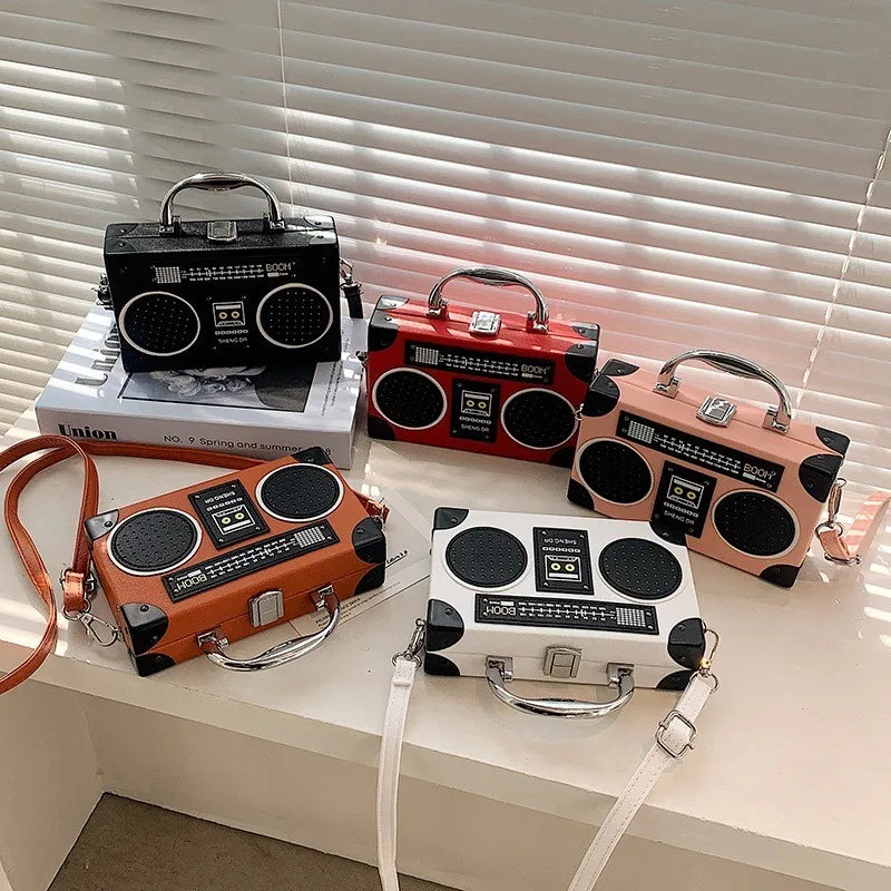 Hot Sale Personalized Radio Pu Leather Messenger Shoulder Bags for Women Cute Sling Purses and Handbags Wholesale