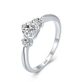 JZ1537 Fashion Promise Three Cz Stone Rings 925 Silver Rings Anniversary Wedding Diamond Engagement Rings for Women Jewelry
