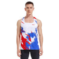 Sanken Sublimation Print Running Singlet Quick Dry Seamless Running Shirts Breathable Marathon Tank Tops Lightweight Vest