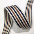 Custom Inter Color Webbing Strap Navy/brown/beige Handbag Shoulder Strap 38mm