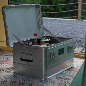 30L Rockbrook Custom Large Size Water Protective Transport Folding Colapsable Camping Outdoor Storage Aluminum Box Set with Lock
