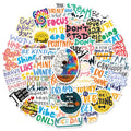 11 Different Inspirational Gift Positive Words Paper Stickers Decals 50PCS Optional for for Classroom Gym Office