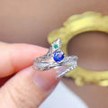 New Design Classic Oval Cut 925 Sterling Silver Natural Sapphire Animal Women Wedding Party Ring Wholesale