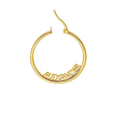Fashion Customized Gold Plated Hyperbole Big Circle Hoop Earrings Jewelry Gifts for Women