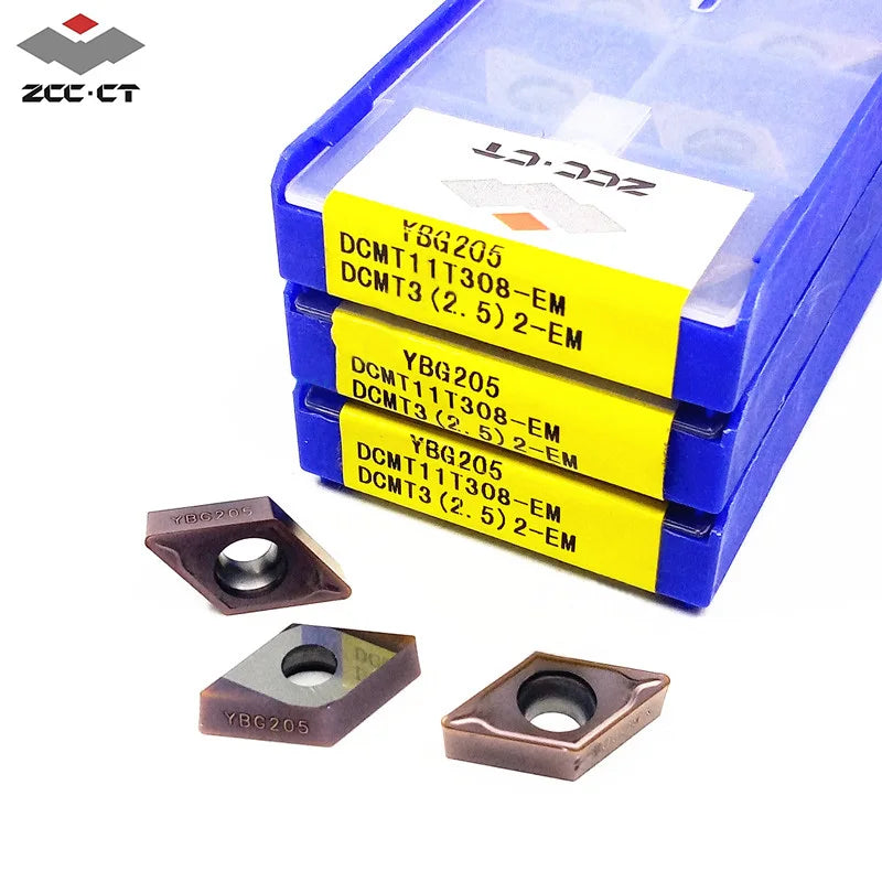ZCC-CT CNC Lathe Turning Carbide Insert DCMT Series Stainless Steel DCMT11T308-EM YBG205 OEM PVD/CVD Coated Hardness>90