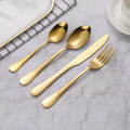 High Quality Cubiertos Acero Inoxidable Silverware Knife Spoon Fork Mirror Goldd Flatware Stainless Steel Cutlery Set