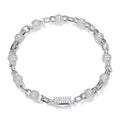 Iced Out Beaded Bracelet 18K Gold Plated 5A CZ Shiny 6mm Ball Chain Hip Hop Jewelry for Men Bracelet Men