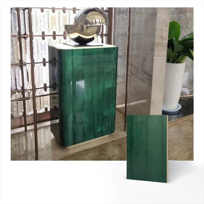 Custom 3D Artificial Jade Wall Panels Wave Texture Modern Design Fireproof Moisture-Proof for Home Hotel Warehouse Decoration