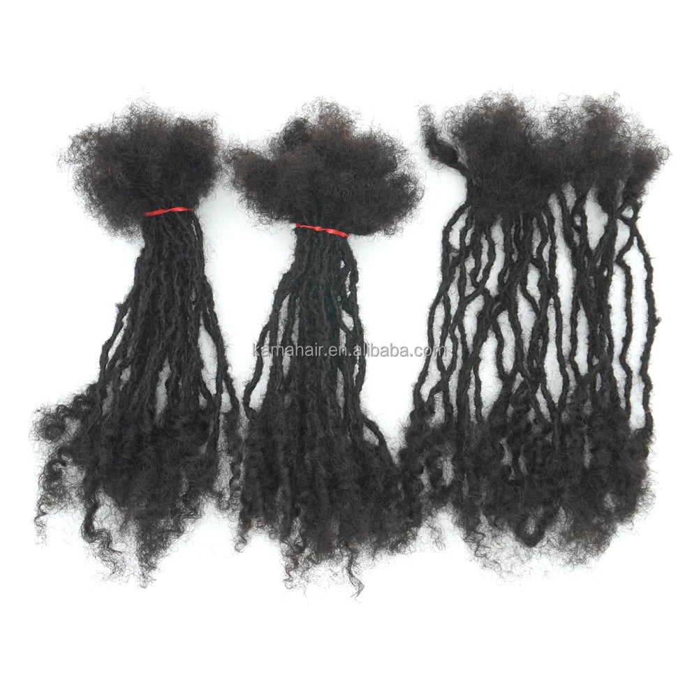 KAMA Cheap Price Handmade Interlocs with Curly Ends Virgin Human Hair Wholesale Price Manufacturer Customizable Extension MegaBDM