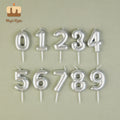 Wholesale Customized China Manufacturer Silver Number Cake Candles for Birthday Wedding Party