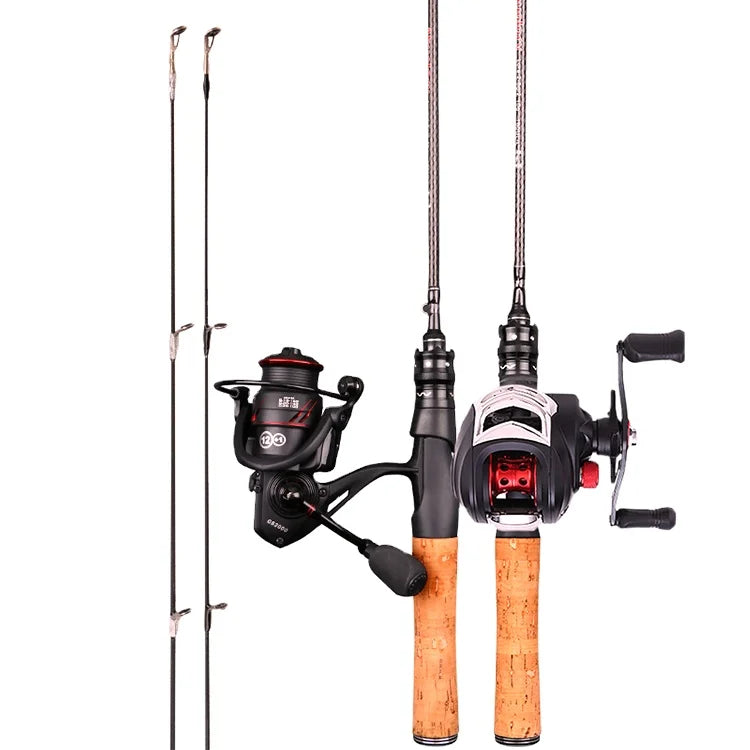 New Carbon Solid Rod Slightly Action Fast 2 Sections Cork Handle  Soft Fishing Casting Rod Carbon Ultra Light Rod