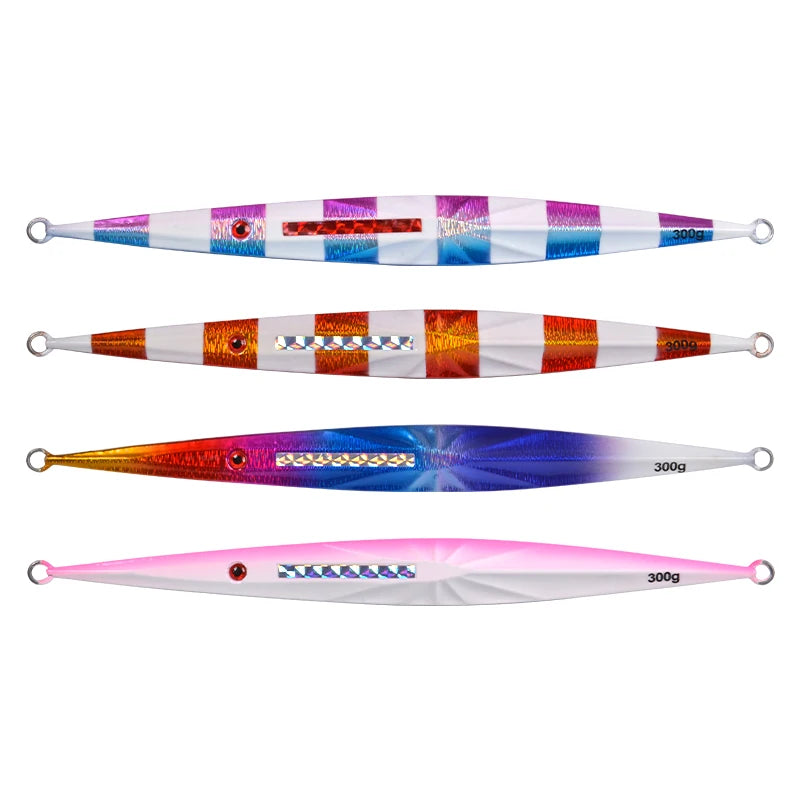 J50 400g VIP Diamond Eye Slow Jigging Metal Lead Lure Saltwater Metal Fishing Lure Artificial Bait