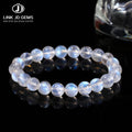 JD 6/8/10mm Round Beads Stretch Rope Bracelet 5A 7A Natural Stone Beads Blue Moonstone Handmade Bracelet for Jewelry Gift