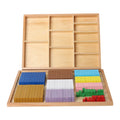 HOYE CRAFT Montessori Math Toys Learning Tools Number Rods Toy Wooden Counting Sticks Box