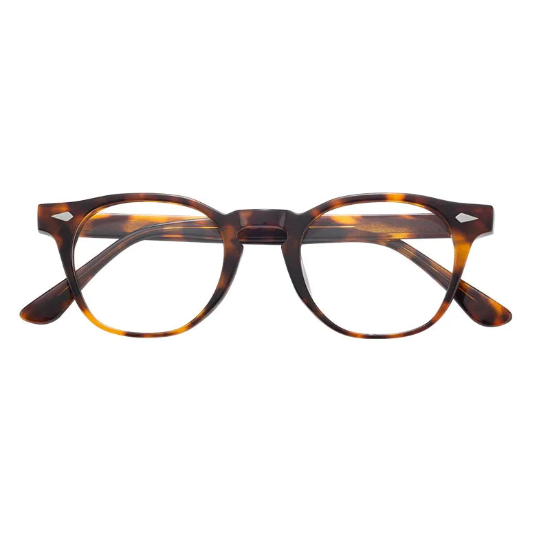 Unisex Custom Logo Optical Glasses with Acetate Material Oval Eyeglass Frames for Diamond Face Shape