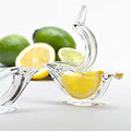 Wholesale Portable Manual Small PS Plastic Transparent 12cm Fruit Lemon Squeezer Juicer Easy to Clean