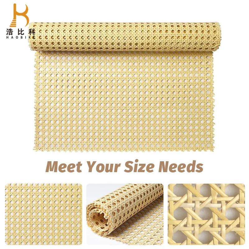 Top Quality Bleached Natural Rattan Cane Webbing Roll Webbing Raw Material Weaving