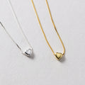 Fashion Jewelry 925 Sterling Silver Small Heart Pendant Necklace love Heart Gold Plated Necklaces for Women