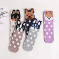 Wholesale Korean Cute French Bulldog Animal Socks Women Funny Dog Pattern Cotton Crew Socks