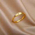 Women Girls Initial Alphabet Thumb Rings Gold Plated Stainless Steel Non-Tarnish Cute Dainty Thin Capital A-Z Jewelry Gift