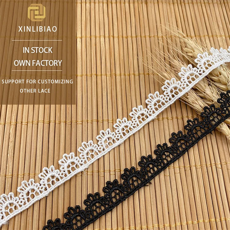 Water Soluble Lace Decorative Children's Clothing Accessories Wholesale Single Side Embroidery Lace Lace Trim