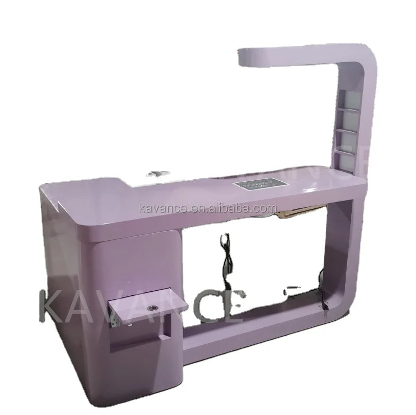 Hot Sale Modern Glass Manicure Table with LED Nail Polish Desk for Nail Salon