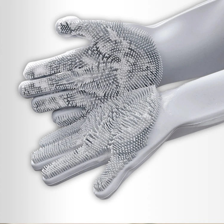 Brush Washing Cleaning Kitchen Reusable Magic Silicone Glove