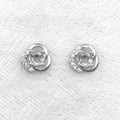 Sterling Silver 4*4mm Semi Mount Stud Earrings Empty Support Blank Claws Setting S925 Base Without Center Stone for DIY Inlay