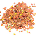 Autumn Maple Leaves Orange Nail Glitter Sequins Shiny Fallen Leaf Flake DIY Autumn Nail Art Decoration Accessories Tool