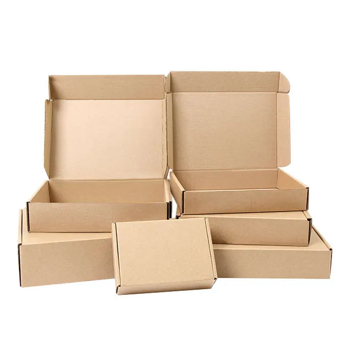 Factory Price Kraft Mailer 3-Layer Foldable Kraft Paper Packaging Box with Embossing Recycled Materials for Clothing & Shoes