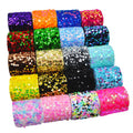 Gordon Ribbons 3 Inch Glitter Small Sequin Ribbon Velvet Shinny for Girl Hair Bows Headband Custom Ribbon Sewing Material Clips
