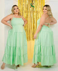 KY Sleeveless Vintage Cutout Backless Halter Dress Women Plus Size Full Prints Maxi Summer Dress Button Decoration Available 6XL