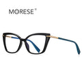 MORESE Model 2112 TR90 Metal Cat Eye Optical Frame Eyeglasses Butterfly Style with Customized OEM Logo Eyewear Ready Stock