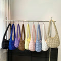 Ladies Fashion Candy Colors Cloud Middle Capacity Ruffles Shoulder Bags Women Shopping Puffer Bubble Cross Shoulder Bags Tote