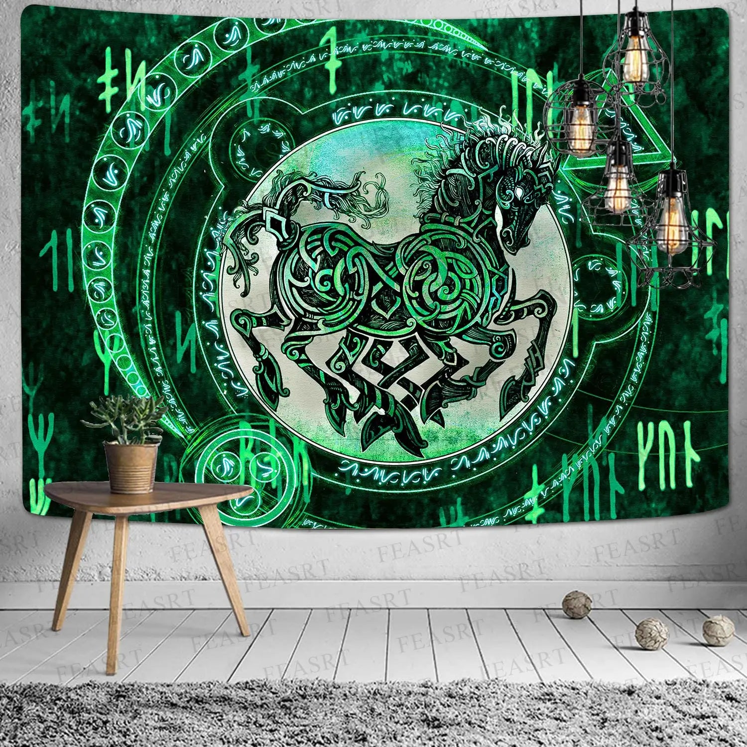 Psychedelic Wall Tapestry Bedroom Mushroom Tapestry Boho Abstract Plant Starry Wall Mounted Witchcraft Poster Tapestry