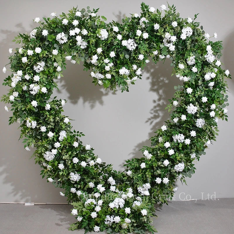 Artificial Silk Flower Runner Wedding Lead Table Centerpieces Simulated Roses Row Arch Square Pavilion Decoration