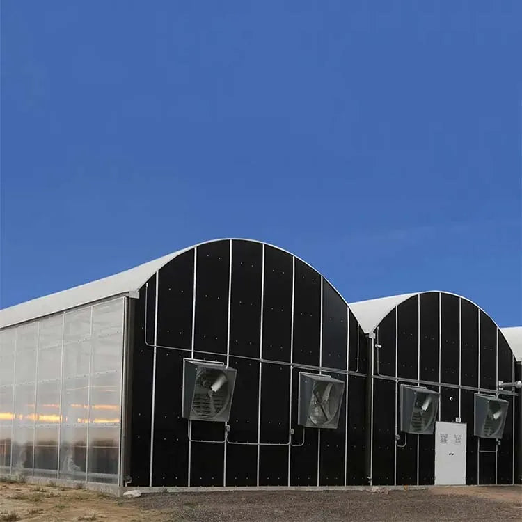 Greenhouse Blackout System Agricultural Black Out Greenhouse Customized Greenhouses With Blackout Curtain Fabric
