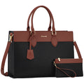 LOVEVOOK 2024 15.6 Inch Laptop Tote Work Bag Purse Large Waterproof Leather Computer Briefcase for Office Laptop Bag for Women