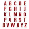 Impact Font English Letters A-Z Number 0-9 3D Embroidered Iron-On Woven Patches for Clothes