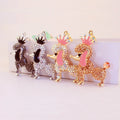 Cute Environmental Protection Metal Zinc Alloy Gold Plated Enamel Crown Poodle Dog Pendant KeyChain With Key Ring