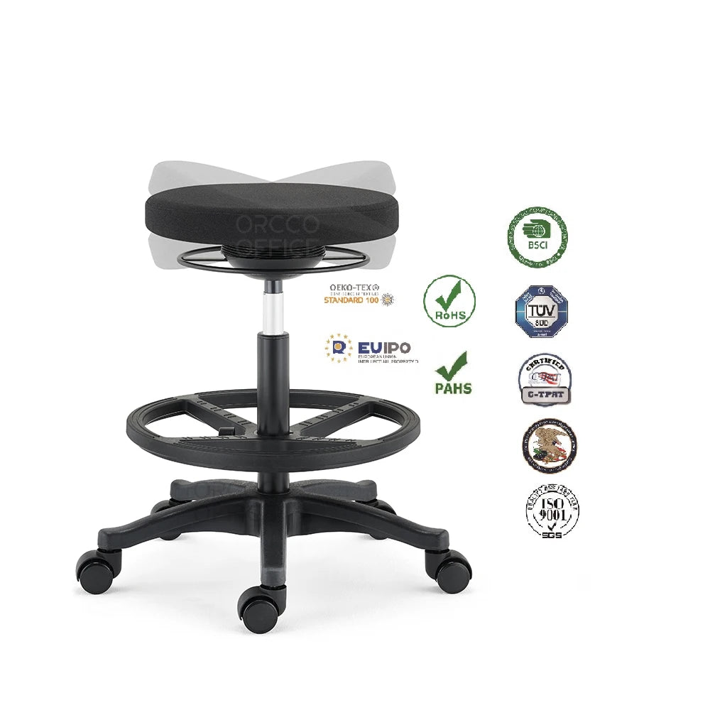 60-86.5CM Modern Adjustable Sillas Giratorias Standing Desk Chair Wobble Office Stool Drafting Chair
