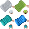 Optimized Comfort Ultra Lightweight Nonwoven Camping Inflatable Pillow Integrated Pump Compressible Function Positioner