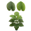 New Design 18 Heads 75 cm Simulated Alocasia Plant Plastic Taro Leaf Bush for Home or Shop Decoration