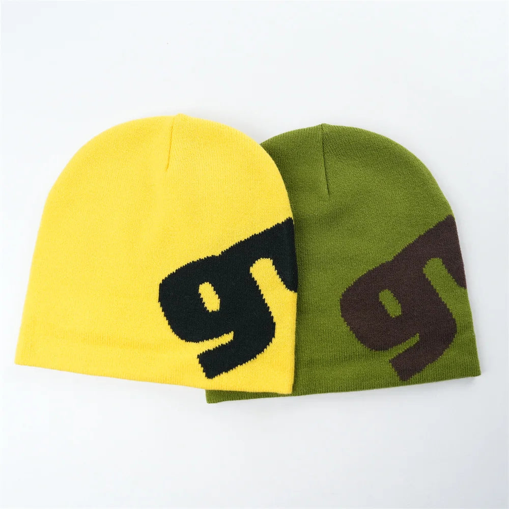 Acrylic Knitted Cuffed Jacquard Beanie Custom Logo Warm Fabric Wholesale Beanie Hat