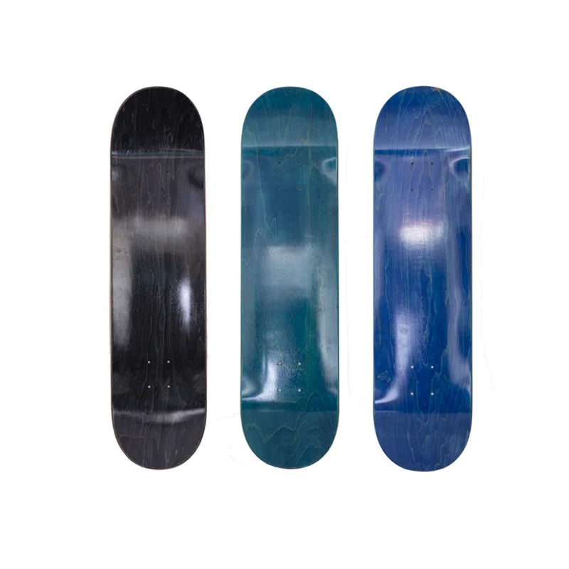 Modern Wooden Skateboard Dyed 7ply Canadian Maple Skateboard Deck Double Rocker