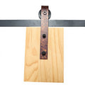 RHETECH DIY Roller Track Door Slides Antique Brass Barn Sliding Wood Door Hardware Set Steel Slide Rail Roller Hotel Screw